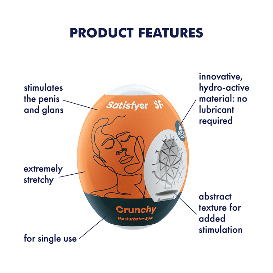 Masturbator Egg Single (Crunchy) Orange - ACME Pleasure