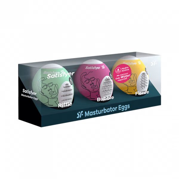 Masturbator Egg 3er Set (Riffle, Bubble, Fierce) Assorted - ACME Pleasure