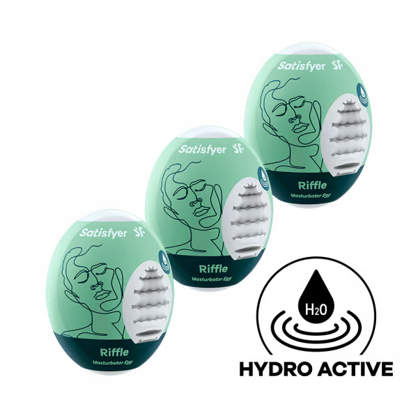 Masturbator Egg 3er Set (Riffle) Light Green - ACME Pleasure