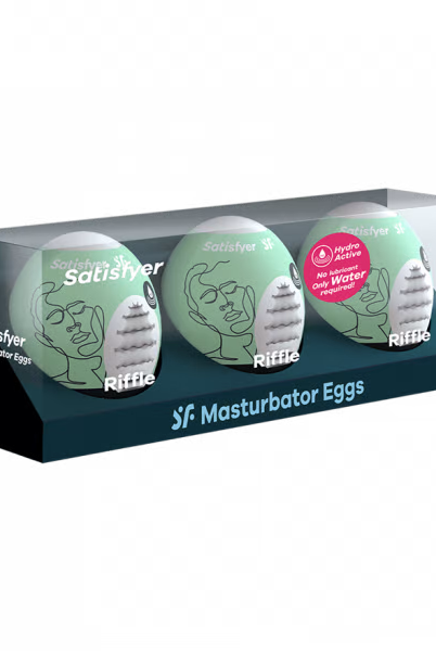 Masturbator Egg 3er Set (Riffle) Light Green - ACME Pleasure