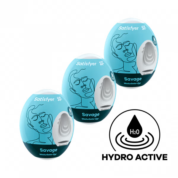 Masturbator Egg 3er Set (Savage) Light Blue - ACME Pleasure