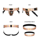 LEATHERETTE HARNESS CURIOUS - ROSE GOLD HOLOGRAPHIC - ACME Pleasure